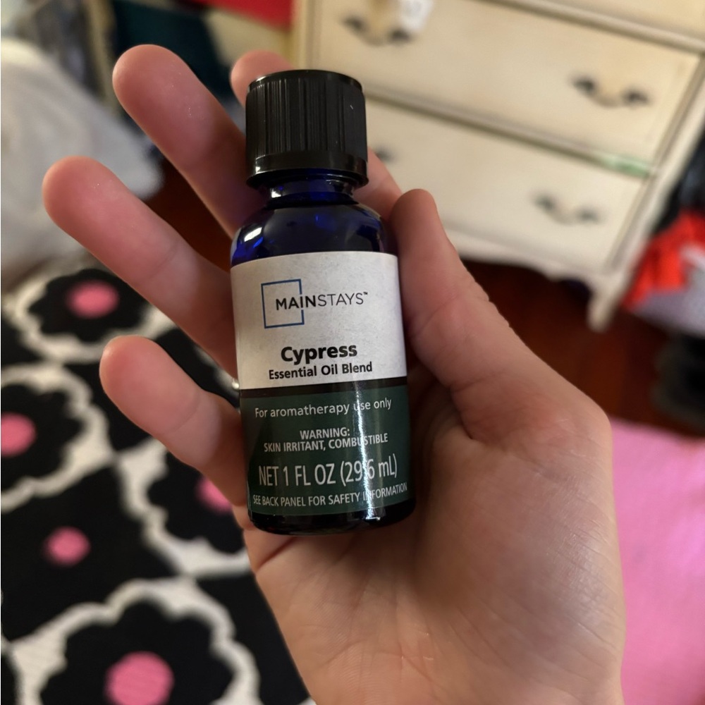 Mainstays Cypress Essential Oil Blend - Blue and Black